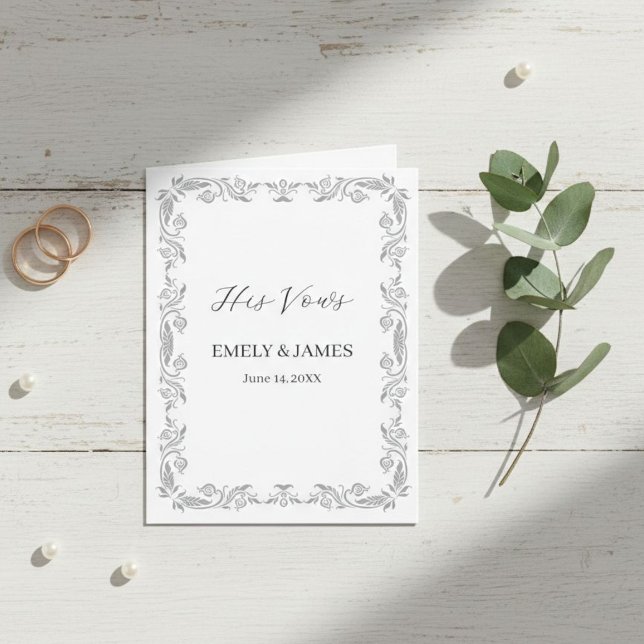  Personalized Wedding Vow Card & Keepsake Meddelande (Skapare uppladdad)