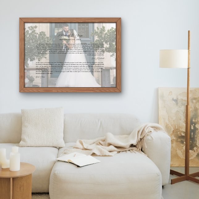 Personalized Wedding Vows Photo Keepsake Fototryck (Personalized Wedding Vows Photo Keepsake
)