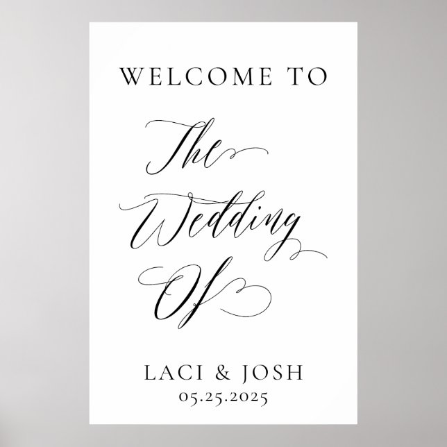 Personalized Welcome to Our Wedding Sign | Custom  Poster (Framsidan)