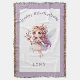 Personalized Whimsical Floral Fairy  Filt