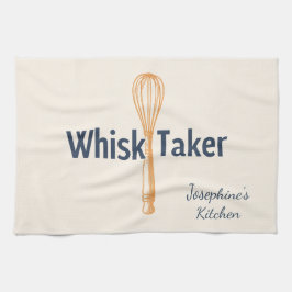 Personalized Whisk Taker Funny Baking Cute Elegant Kökshandduk