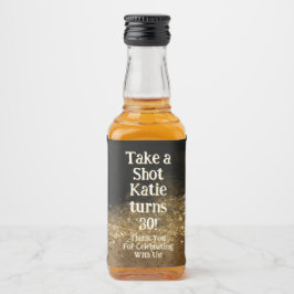 Personalized Whiskey Bottle Label – Birthday Party Spritflaskor Etikett