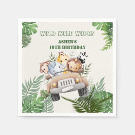 Personalized Wild Jungle Safari Birthday Party Pappersservett