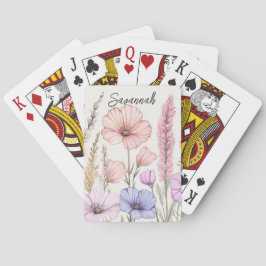 Personalized Wildflower Botanical  Casinokort