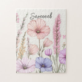 Personalized Wildflower Botanical  Pussel