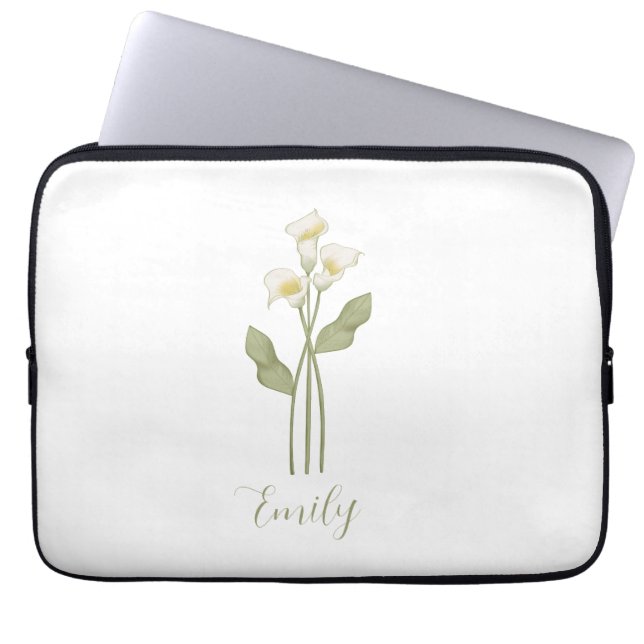  Personalized Wildflower Name Laptop Fodral (Framsidan)