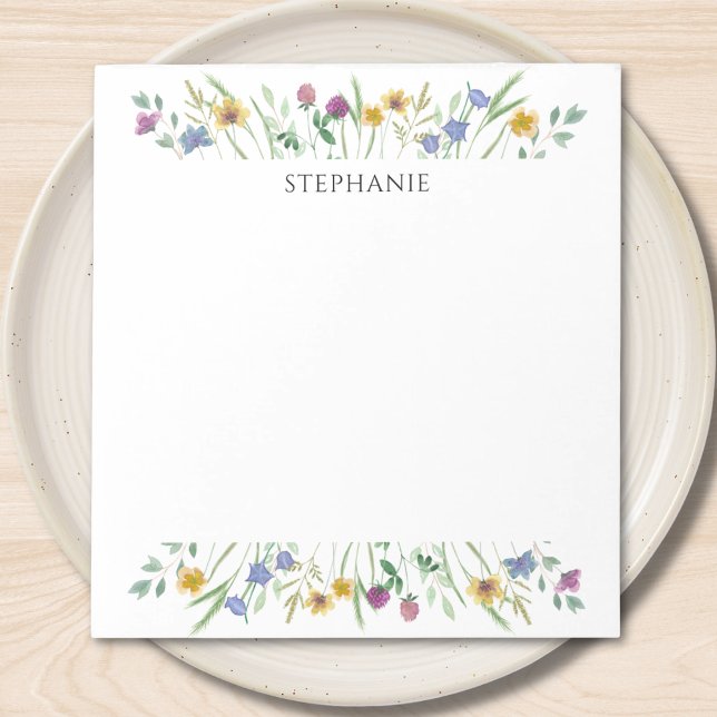 Personalized Wildflower Notepad Anteckningsblock (Skapare uppladdad)