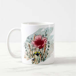 Personalized Wildflower Paint Splatter  Kaffemugg
