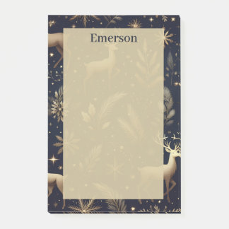 Personalized Winter Deer Post-it® Notes Post-it Block