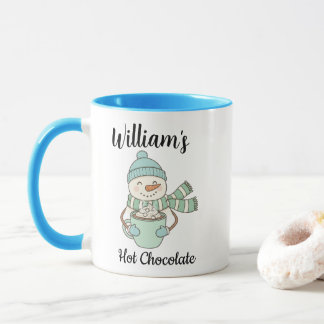 Personalized Winter Hot Chocolate Mug – Snowman Mugg