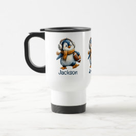 Personalized Winter Penguin Football Kid Resemugg