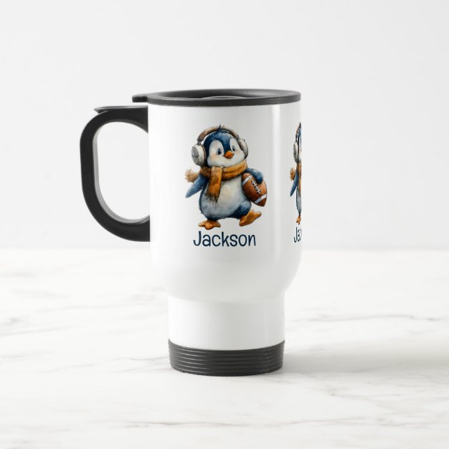 Personalized Winter Penguin Football Kid Resemugg (Vänster)