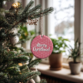 Personalized Winterberry Asanoha Christmas Julgransprydnad Keramik