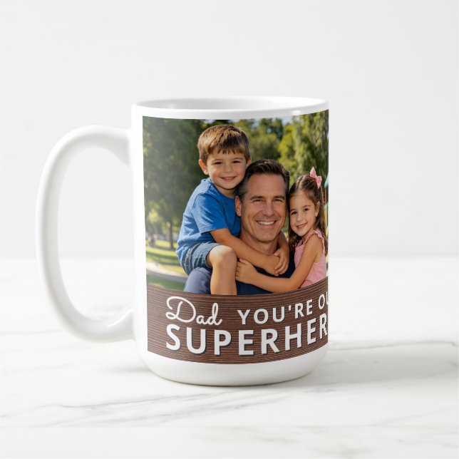 Personalized with 2 Photos and Text Kaffemugg (Vänster)