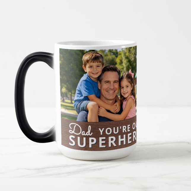 Personalized with 2 Photos and Text Magisk Mugg (Vänster)