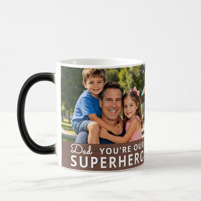 Personalized with 2 Photos and Text Magisk Mugg (Vänster)