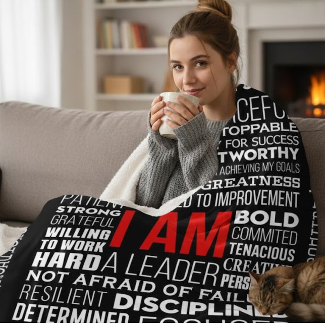 Personalized Word Cloud Sherpa Fleece Blanket (Skapare uppladdad)