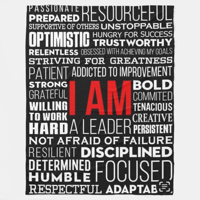 Personalized Word Cloud Sherpa Fleece Blanket (Framsidan)