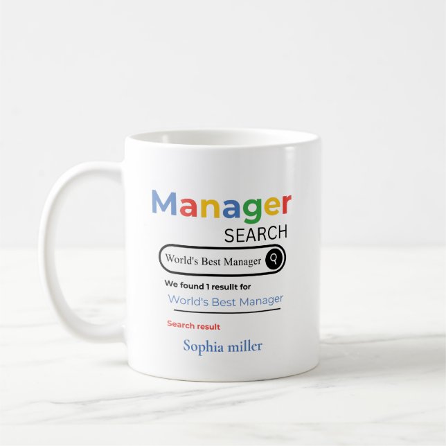Personalized World’s Best Doctor Search Result Kaffemugg (Vänster)