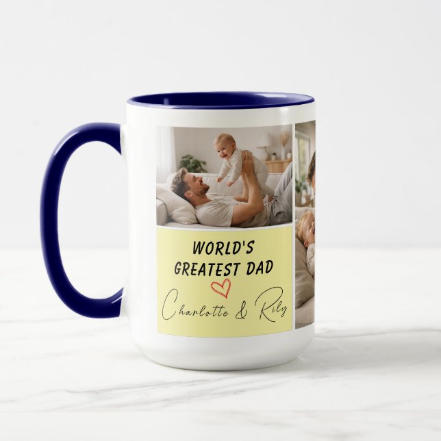 Personalized World's Greatest Dad Photo | Father’s Mugg (Vänster)