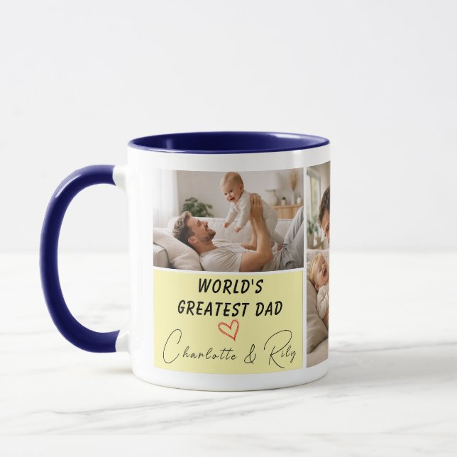 Personalized World's Greatest Dad Photo | Father’s Mugg (Vänster)