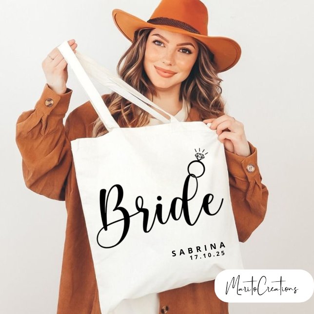 Personalized writing tool bag for bride tygkasse (Skapare uppladdad)