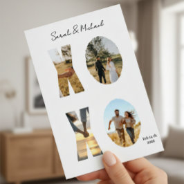 Personalized XO Photo Love Card for Couples Julkort