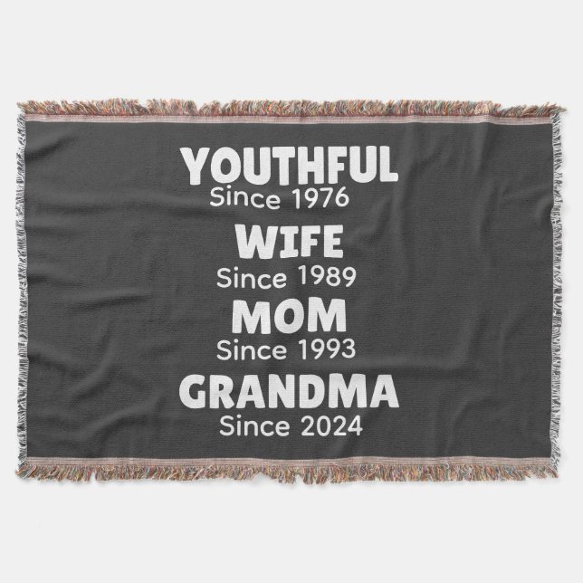 Personalized Year Youthful Wife Mom Grandma,  Filt (Framsidan)
