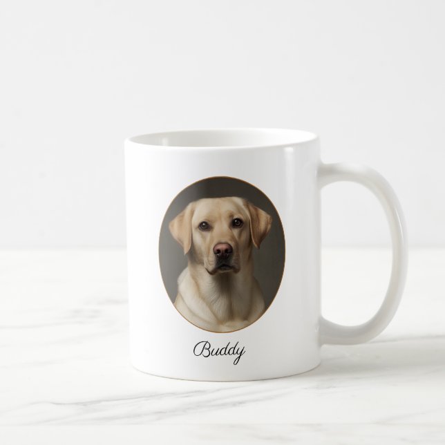 Personalized Yellow Labrador by My Side Kaffemugg (Höger)