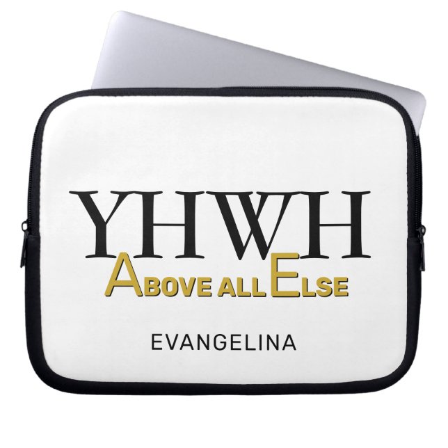 Personalized YHWH YAHWEH Above All Else Christian Laptop Fodral (Framsidan)