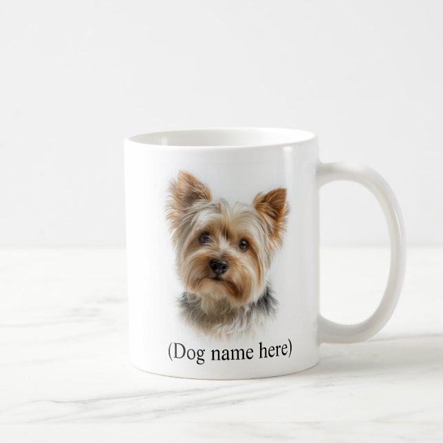 Personalized Yorkie Dog Mom Kaffemugg (Höger)