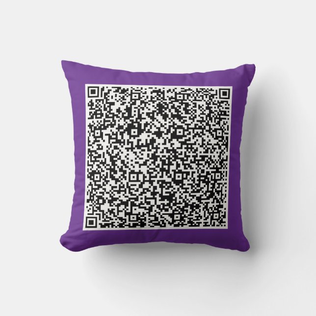 Personalized Your Custom QR Code Throw Pillow Kudde (Framsida)