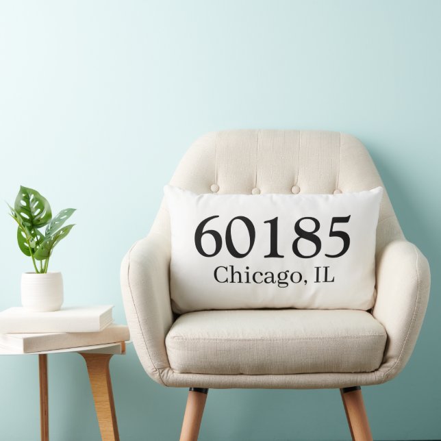 Personalized Zip Code housewarming present         Lumbarkudde (Stol)