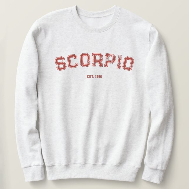 Personalized Zodiac Birth Year Sweatshirt (Design framsida)