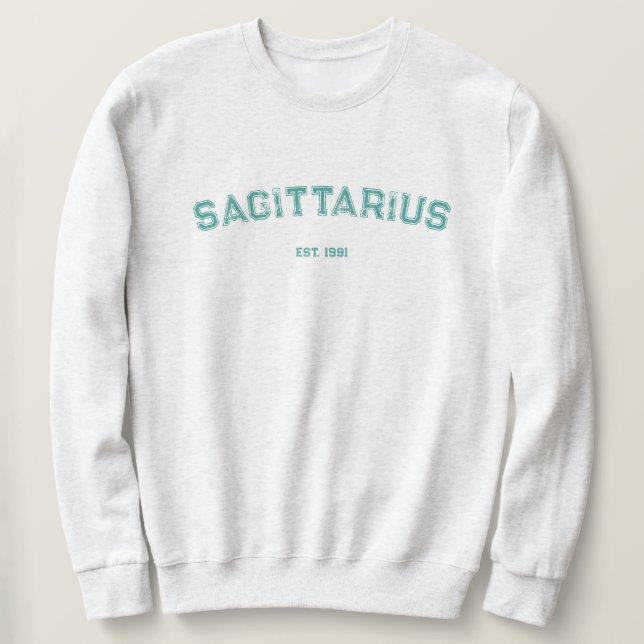 Personalized Zodiac Birth Year Sweatshirt (Design framsida)