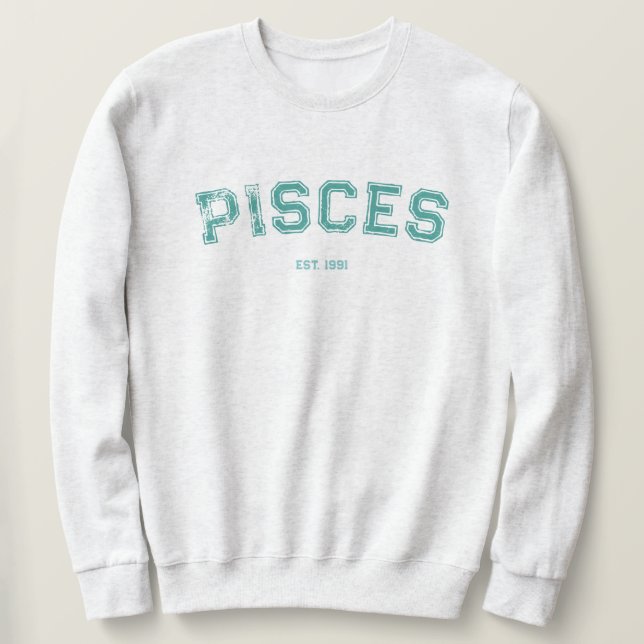 Personalized Zodiac Birth Year Sweatshirt (Design framsida)
