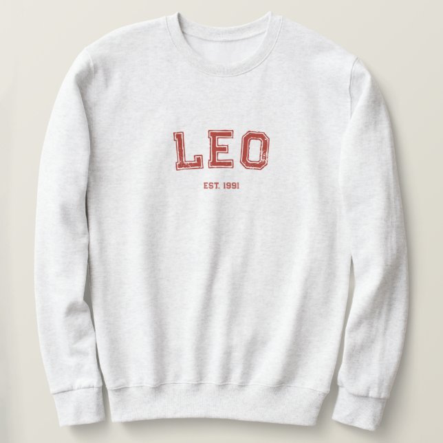 Personalized Zodiac Birth Year Sweatshirt (Design framsida)