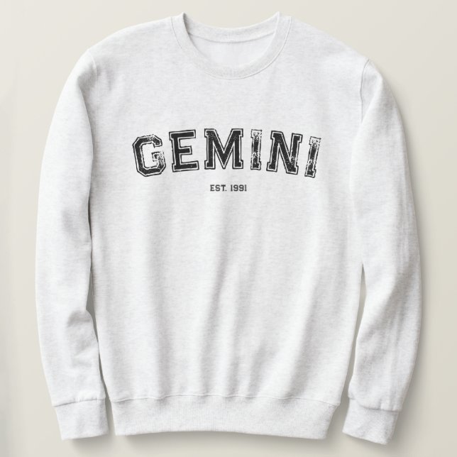 Personalized Zodiac Birth Year Sweatshirt (Design framsida)