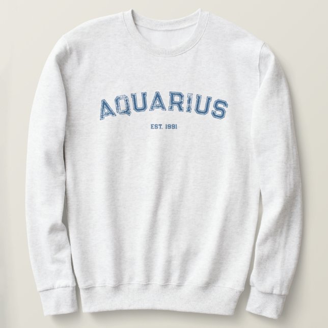 Personalized Zodiac Birth Year Sweatshirt (Design framsida)