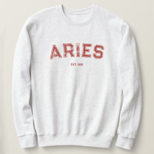 Personalized Zodiac Birth Year Sweatshirt (Design framsida)