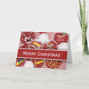 PersonalizedTeacher God jul Card-prydnadsföremål Helgkort
