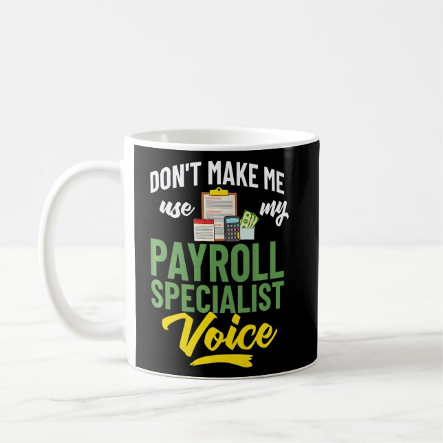 Personalkonto för lönehanterarens specialkalkylato kaffemugg (Vänster)