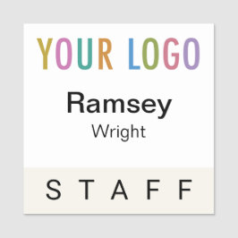 Personalnamnskylt Företagets logotyp Fyrkantig nål Namnbricka