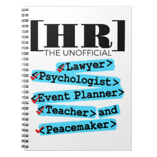 Personalresurser Onofficiell nuny HR Anteckningsbok
