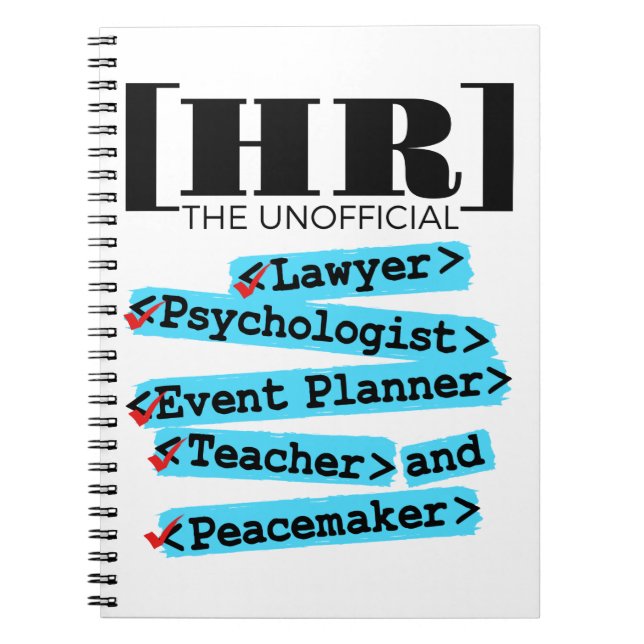 Personalresurser Onofficiell nuny HR Anteckningsbok (Framsidan)