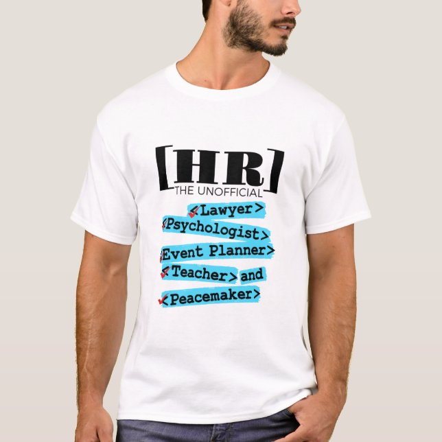 Personalresurser Onofficiell nuny HR T Shirt (Framsida)