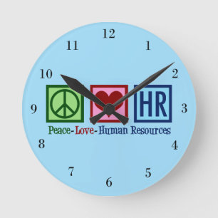Personalresurser Peace Kärlek HR Office Rep. Rund Klocka
