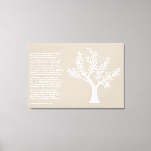 PersonalTrees - värme grått - Poetträd Canvastryck