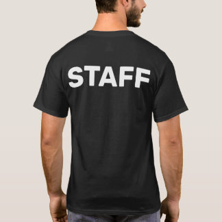 Personaluniform för eventpersonal med tryck på ryg t shirt