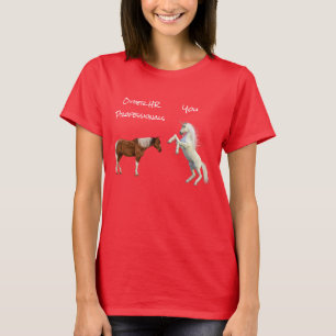 Personalunikorn Roligt Häst HR-gåva T Shirt